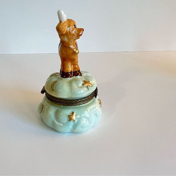 Reindeer Cloud Trinket Ring Box  Vintage - Picture 5 of 7